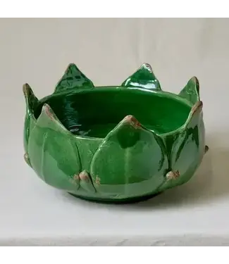 Ceramic Artichoke Bowl Green