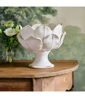 Ceramic Petal Bowl Ivory , Small