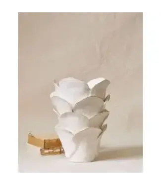 Ceramic Petal Vase Ivory