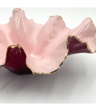 Gold Rim Blossom Bowl