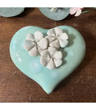 Mini Heart Garden Blue with White Flowers