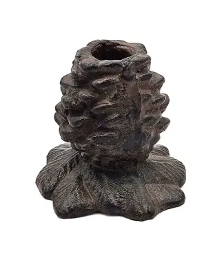 Rustic Pinecone Iron Candle Holder