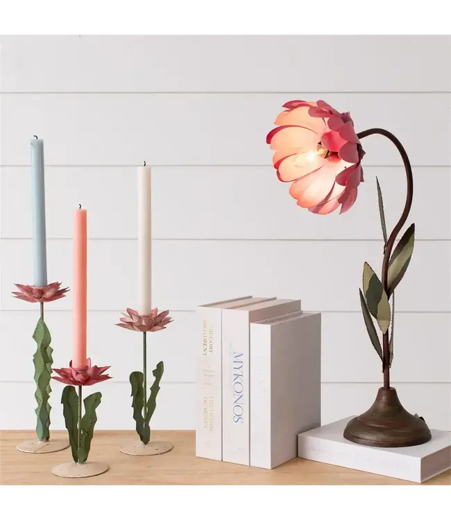 Pink Flower Table Lamp