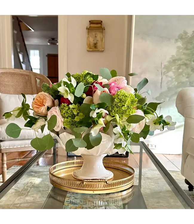 Ceramic Petal Bowl Ivory Large