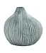 Blue Striped Droplet Vase