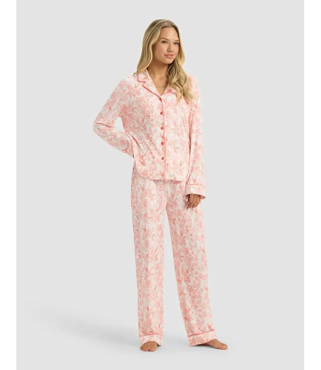 Women's Bamboo Stretch-Knit Long Sleeve Pajama Set