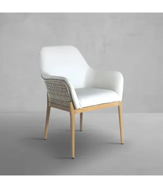 Summer Classics Palma Arm Chair Natural/Linen Wicker