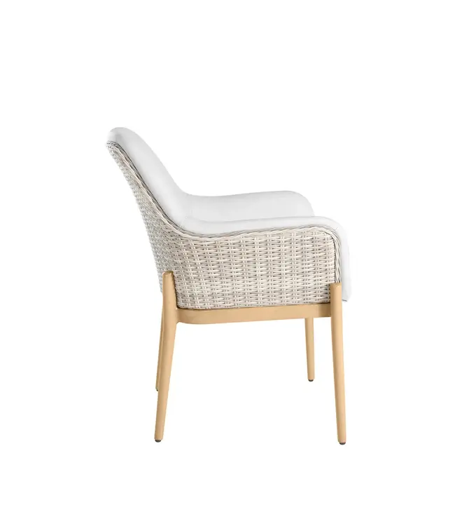 Summer Classics Palma Arm Chair Natural/Linen Wicker