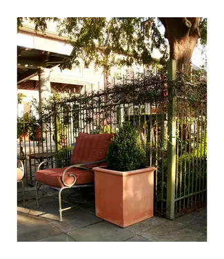 Anamese Garden + Home Aria Square 20"H x 18"W Italian Classic Terra Cotta
