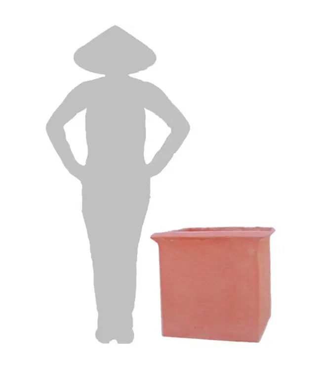 Aria Square 20"H x 18"W Italian Classic Terra Cotta