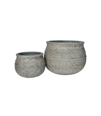 Orbi Planter Large 14"H x 18.5"W Greige (no hole)