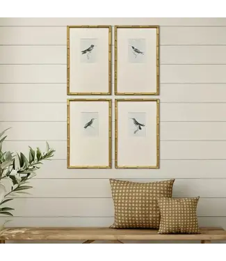 Antique Hummingbirds Framed Wall Art 4PC