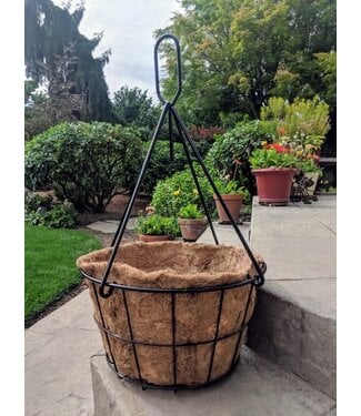 Oregon Wire PREMIUM GRID HANGING BASKET - 18” ( includes hanger and liner)