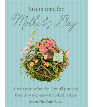 Gift Mom a Vine Basket – Save $10!