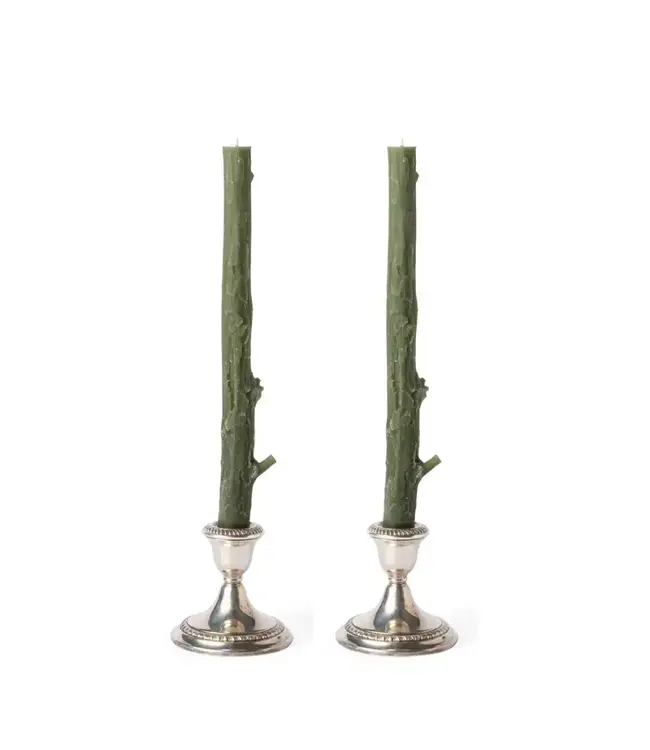 Stick Candles Cedar, Pair