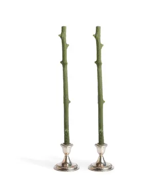 Stick Candles Hemlock, Pair