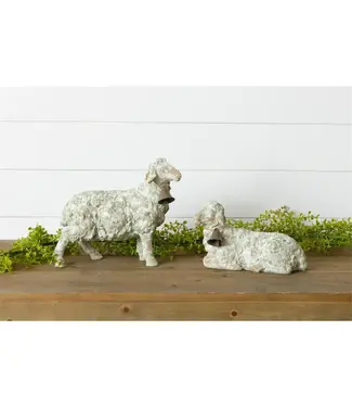 Sheep with Bell Collars Set of 2