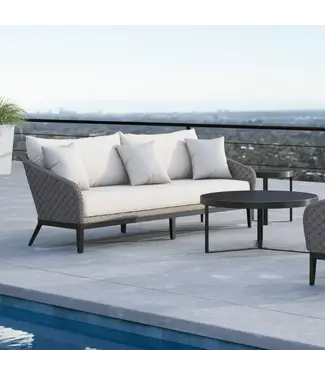 Hooker Furnishings Marbella Sofa with Echo Ash Cushion