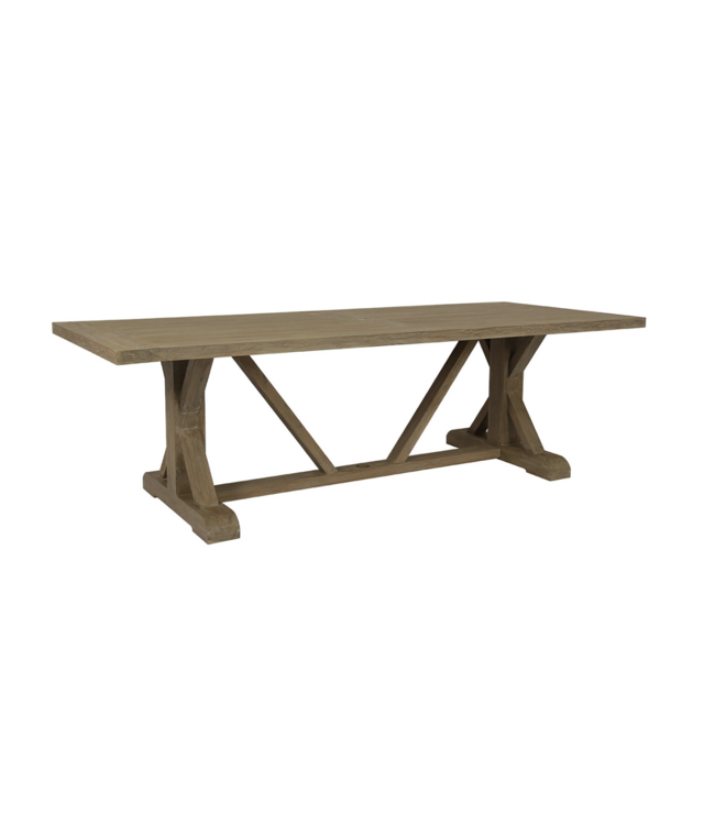 Sunset West Trestle Dining Table in Coastal Teak- Frame Only 94"