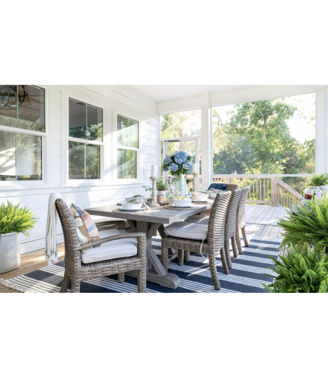 Sunset West Trestle Dining Table in Coastal Teak- Frame Only 94"