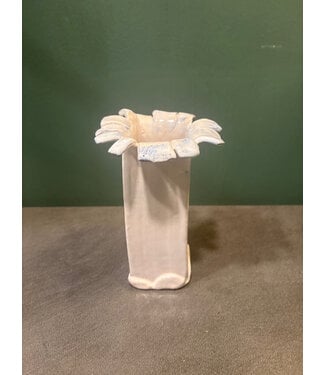 Nancy Scelfo Pottery Fringe Edge Vase
