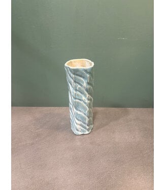 Nancy Scelfo Pottery Blue Wave Vase