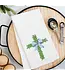 Spring Boxwood Cross Kitchen Towel