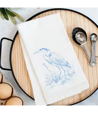 Chinoiserie Heron Kitchen Towel
