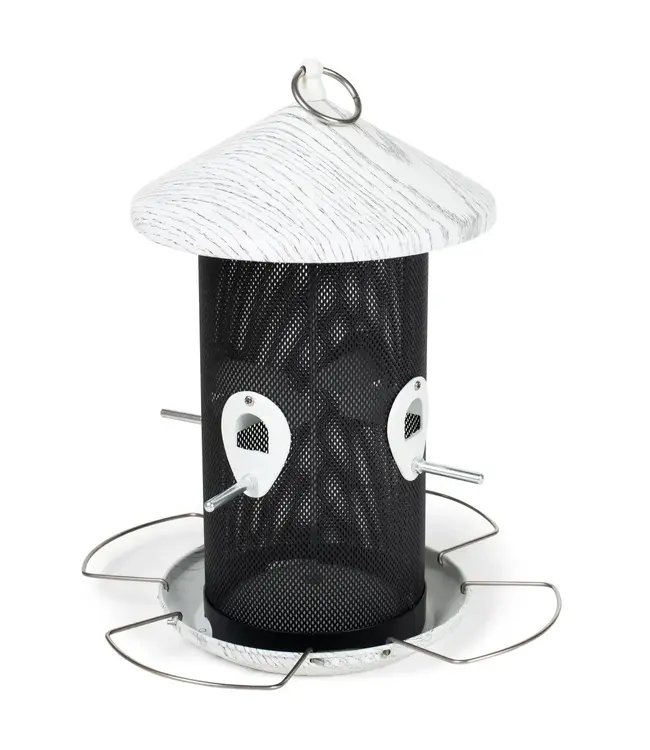 12 Inch Whitewashed Finish Heavy Duty Bird Feeder