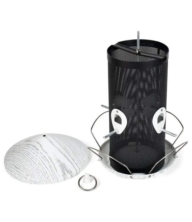 12 Inch Whitewashed Finish Heavy Duty Bird Feeder