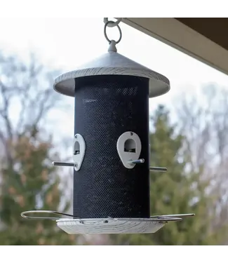 12 Inch Whitewashed Finish Heavy Duty Bird Feeder