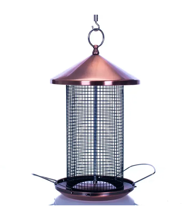 12-in Copper Finish Bird Feeder