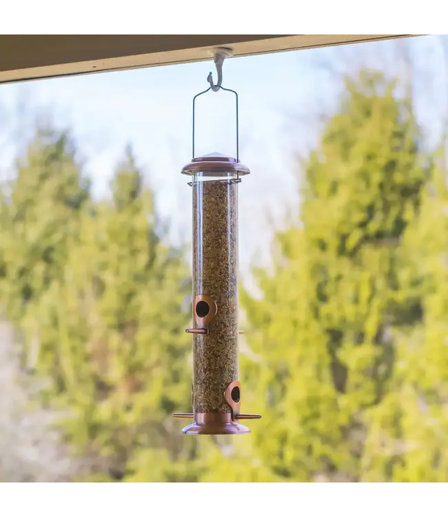 Copper Finish Bird Seed Feeder
