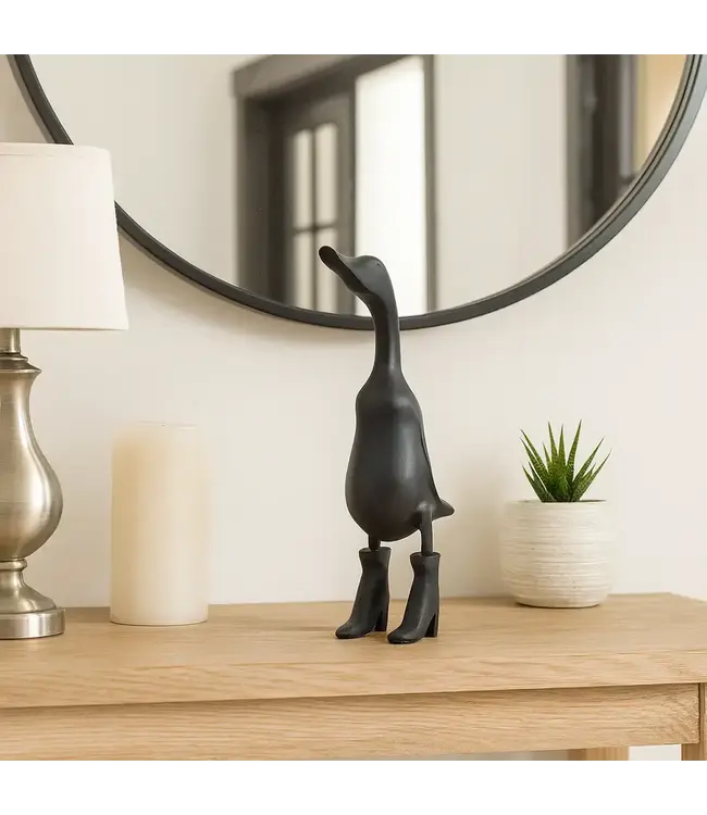 Black Bamboo Wood Duck in Rainboots