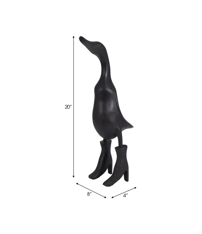 Black Bamboo Wood Duck in Rainboots