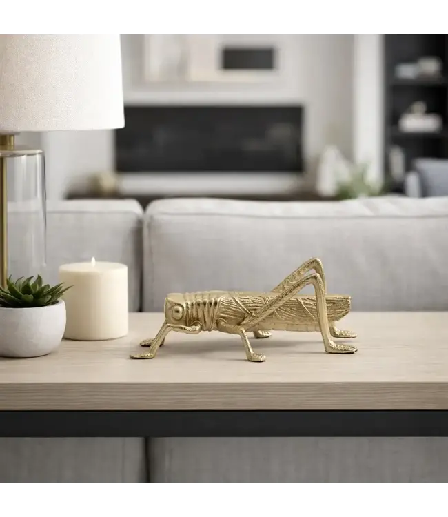 Decorative Gold Metal Grasshopper