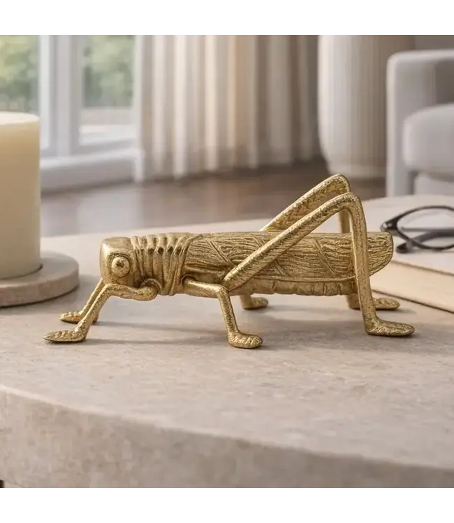 Decorative Gold Metal Grasshopper