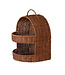 Hand-Woven Rattan 2-Tier Basket with Handle
