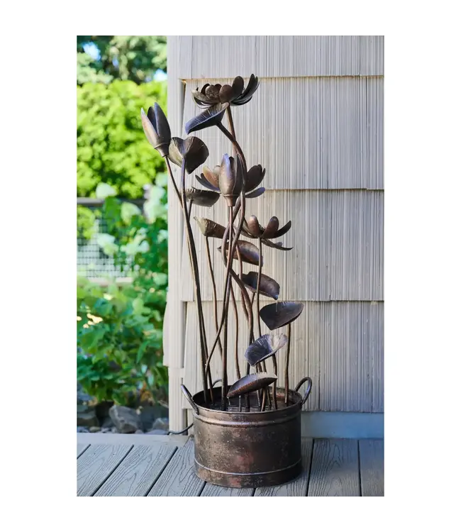 Metal Tiered Cascading Flower Fountain