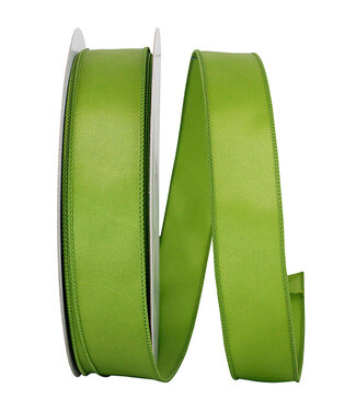 Ribbon - Satin Wired Edge Ribbon, Moss 1.5inx50yd