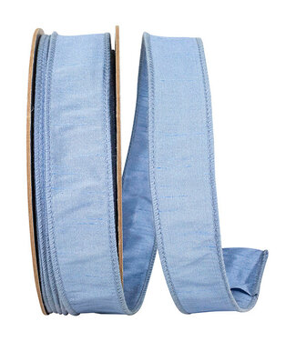 Ribbon - Dupioni Supreme Wired Edge Ribbon, French Blue 1.5inx50yd