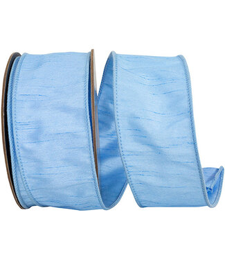 Ribbon - Dupioni Supreme Wired Edge Ribbon, Light Blue, 2.5inx20yd