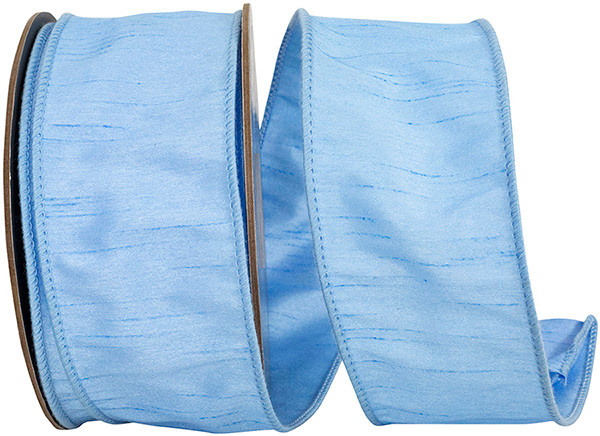 Ribbon - Dupioni Supreme Wired Edge Ribbon, Light Blue, 2.5inx20yd
