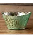 Antique French Blue Etched Center Piece