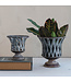 Woven Metal Footed Planters with Distressed Finish Small
