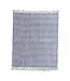 Handloom Cotton Throw,  Blue Block Print