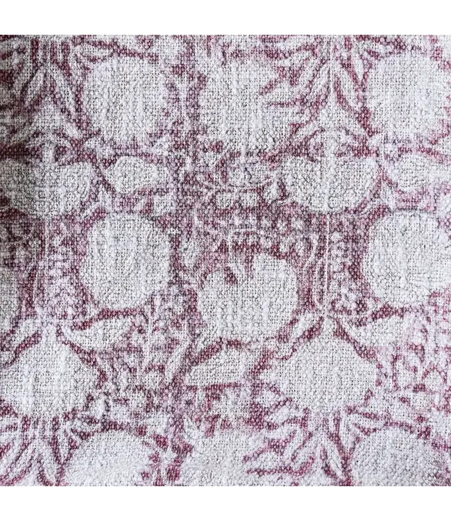 Handloom Cotton Throw,  Blush Floral Print
