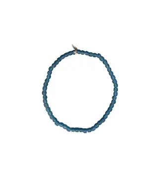 Recycled Glass Beads, XS Blue