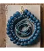 Recycled Glass Beads, XS Blue
