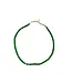 White Heart Glass Beads, Green